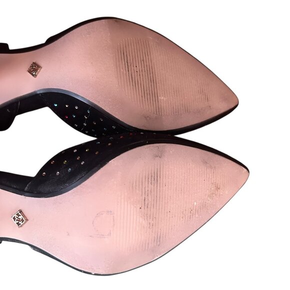 Nannette Lepore Colorful Bejeweled Rhinestone Sling Back Stiletto Pumps 7.5 - Picture 3 of 9